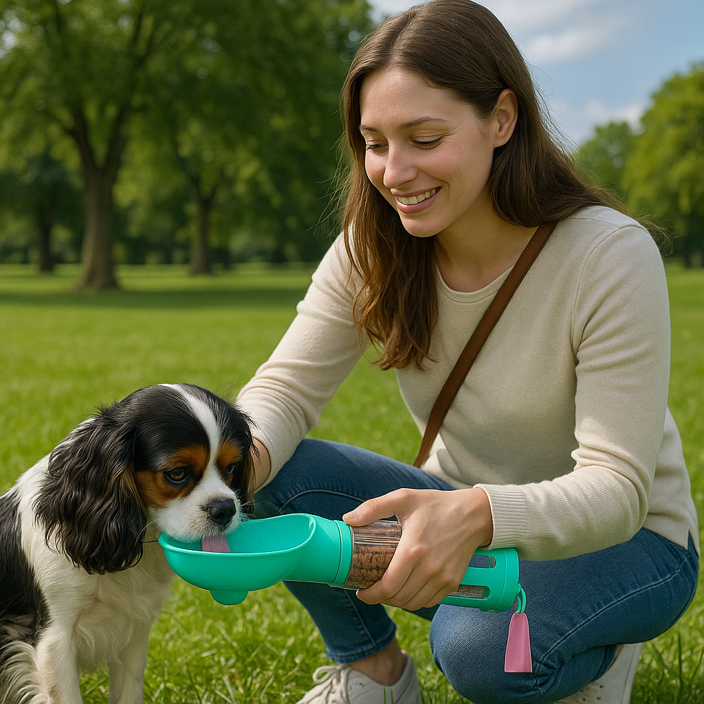 Botella 3 en 1 para Mascotas: ¡Todo lo que Necesitas en un Solo Lugar!
